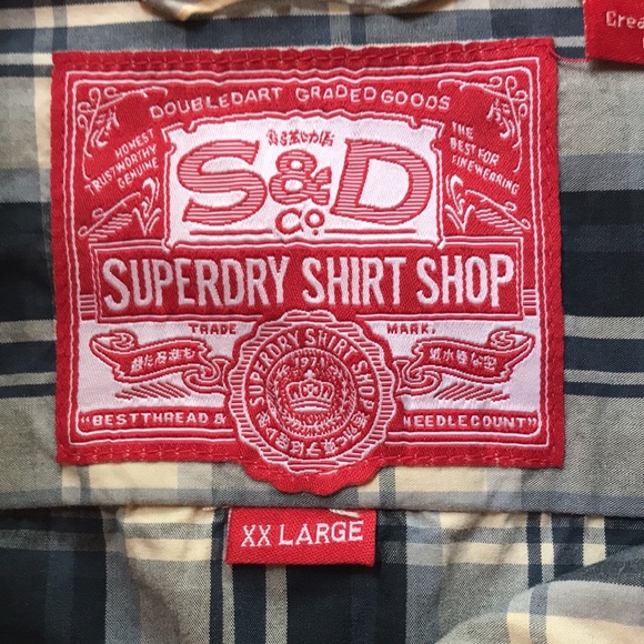 S&D Co. mens size XXL blue/white plaid shirt - Picture 4 of 4